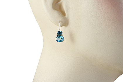 SKU 9331 unique Blue Topaz earrings Jewelry