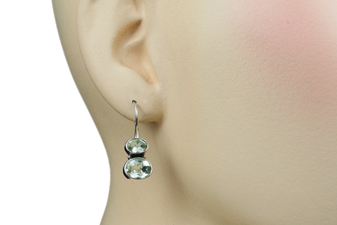 SKU 9332 unique Green amethyst earrings Jewelry