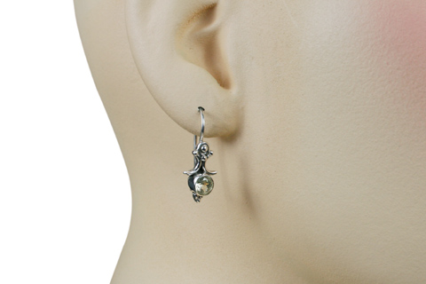 SKU 9333 unique Green amethyst earrings Jewelry