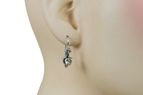 SKU 9333 unique Green amethyst earrings Jewelry