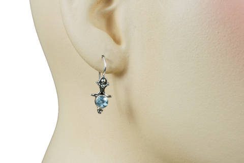 SKU 9361 unique Blue Topaz earrings Jewelry