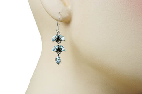 SKU 9363 unique Blue Topaz earrings Jewelry