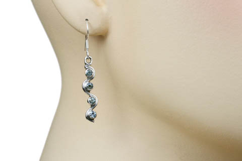 SKU 9368 unique Blue Topaz earrings Jewelry