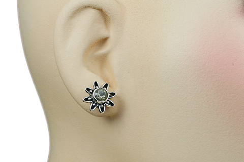 SKU 9373 unique Green amethyst earrings Jewelry