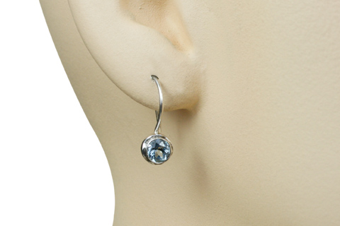 SKU 9377 unique Blue Topaz earrings Jewelry