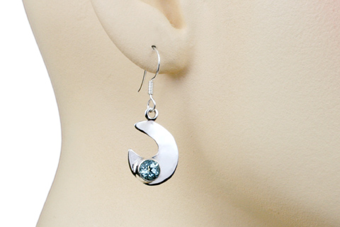 SKU 9391 unique Blue Topaz earrings Jewelry
