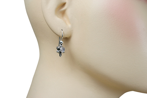 SKU 9399 unique Rose quartz earrings Jewelry