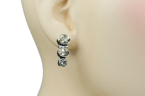 SKU 9404 unique Green amethyst earrings Jewelry