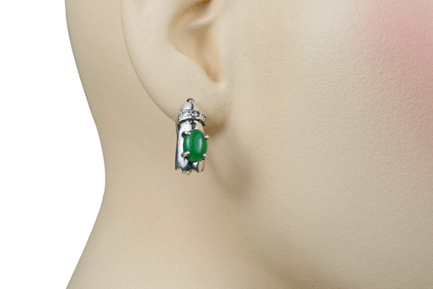 SKU 9406 unique Emerald earrings Jewelry