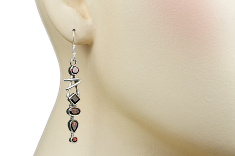 SKU 9419 unique Garnet earrings Jewelry