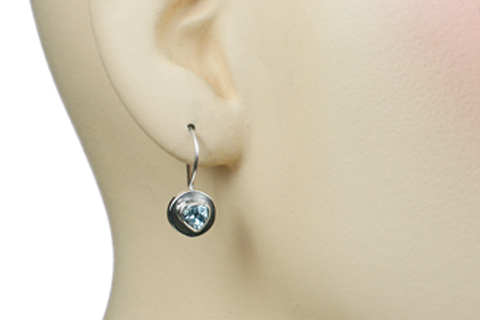 SKU 9427 unique Blue Topaz earrings Jewelry