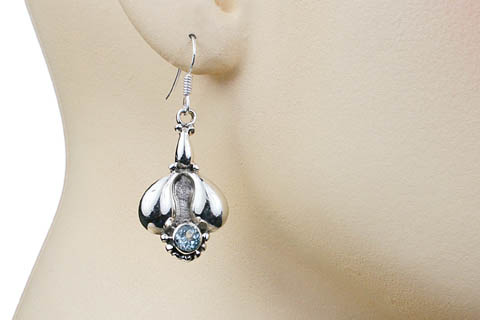 SKU 9433 unique Blue Topaz earrings Jewelry