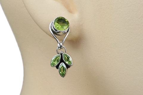 SKU 9440 unique Peridot earrings Jewelry