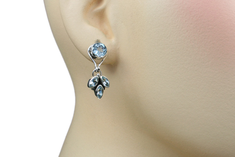 SKU 9441 unique Blue Topaz earrings Jewelry