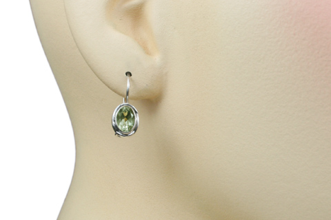 SKU 9442 unique Green amethyst earrings Jewelry
