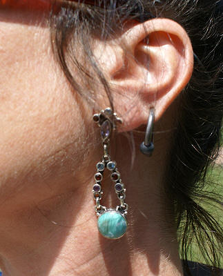 SKU 9491 unique Turquoise earrings Jewelry