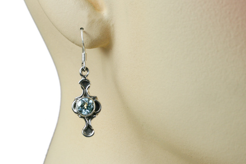 SKU 9559 unique Blue Topaz earrings Jewelry