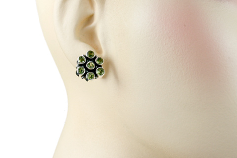 SKU 9640 unique Peridot earrings Jewelry