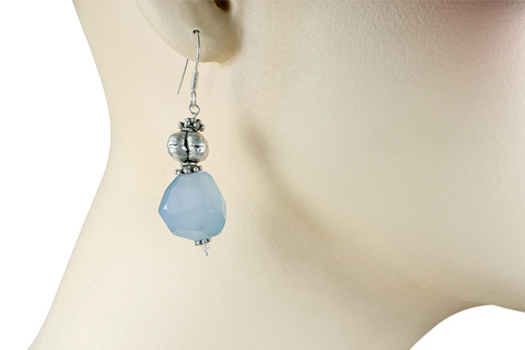 SKU 9703 unique Chalcedony earrings Jewelry