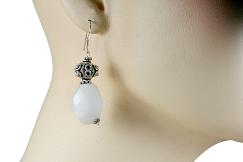 SKU 9713 unique Snow Quartz earrings Jewelry
