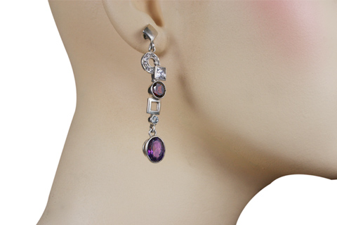 SKU 9733 unique Multi-stone earrings Jewelry