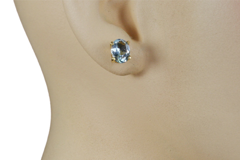 SKU 9916 unique Blue Topaz earrings Jewelry