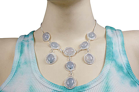 SKU 10374 unique Chalcedony necklaces Jewelry