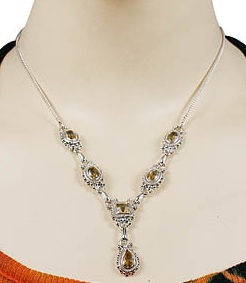 SKU 10375 unique Citrine necklaces Jewelry