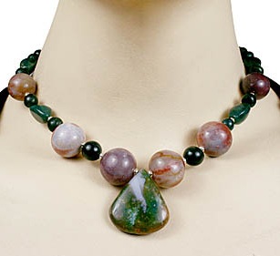SKU 10541 unique Bloodstone necklaces Jewelry