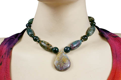 SKU 10546 unique Bloodstone necklaces Jewelry