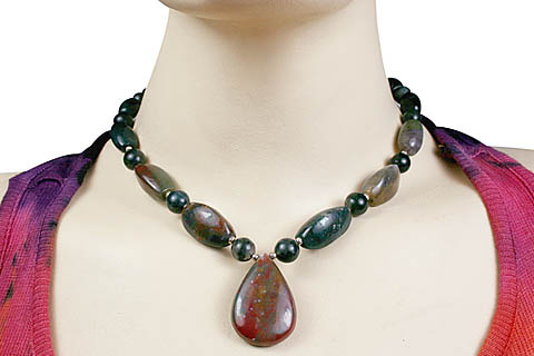 SKU 10551 unique Bloodstone necklaces Jewelry