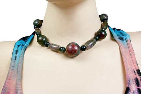 SKU 10643 unique Bloodstone necklaces Jewelry