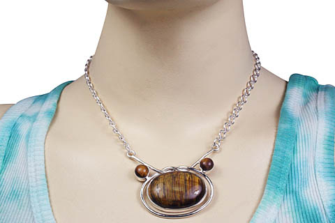 SKU 10873 unique Tiger eye necklaces Jewelry