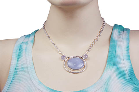 SKU 10876 unique Chalcedony necklaces Jewelry