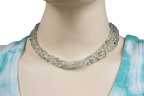 SKU 10903 unique Green amethyst necklaces Jewelry