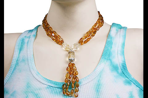 SKU 10907 unique Citrine necklaces Jewelry