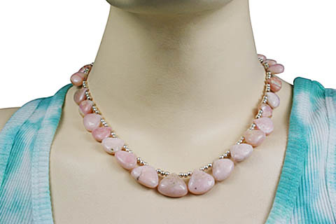SKU 10953 unique Pink Opal necklaces Jewelry