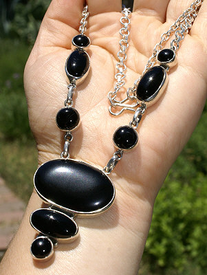 SKU 11091 unique Onyx necklaces Jewelry