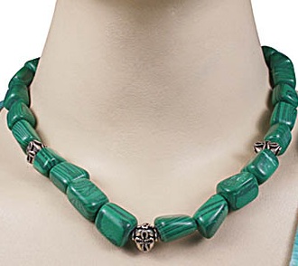 SKU 11237 unique Malachite necklaces Jewelry