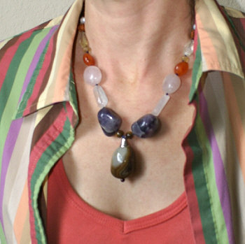 SKU 11522 unique Multi-stone necklaces Jewelry