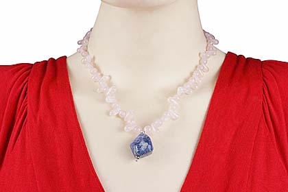 SKU 12356 unique Rose quartz necklaces Jewelry