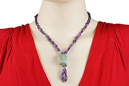 SKU 12365 unique Amethyst necklaces Jewelry