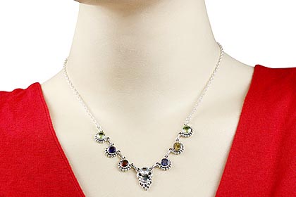 SKU 12519 unique Multi-stone necklaces Jewelry
