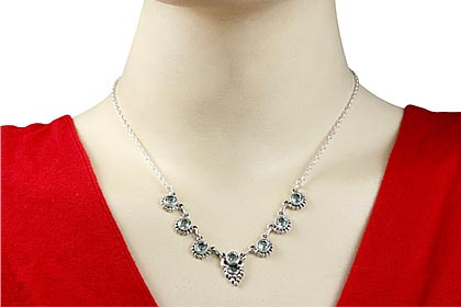 SKU 12523 unique Blue topaz necklaces Jewelry