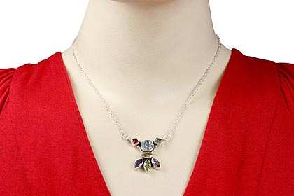 SKU 12525 unique Multi-stone necklaces Jewelry