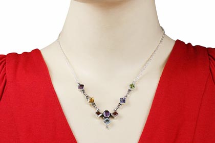 SKU 12531 unique Multi-stone necklaces Jewelry