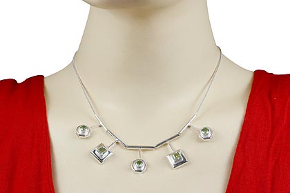 SKU 12670 unique Green amethyst necklaces Jewelry