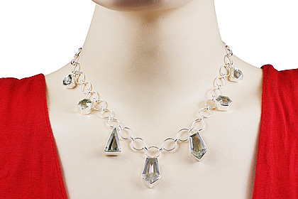 SKU 12714 unique Green amethyst necklaces Jewelry