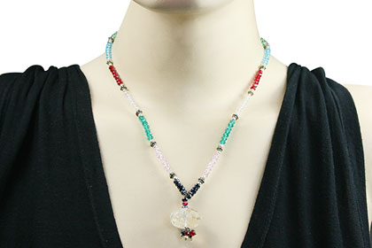 SKU 15621 unique Multi-stone necklaces Jewelry