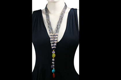 SKU 16388 unique Multi-stone necklaces Jewelry